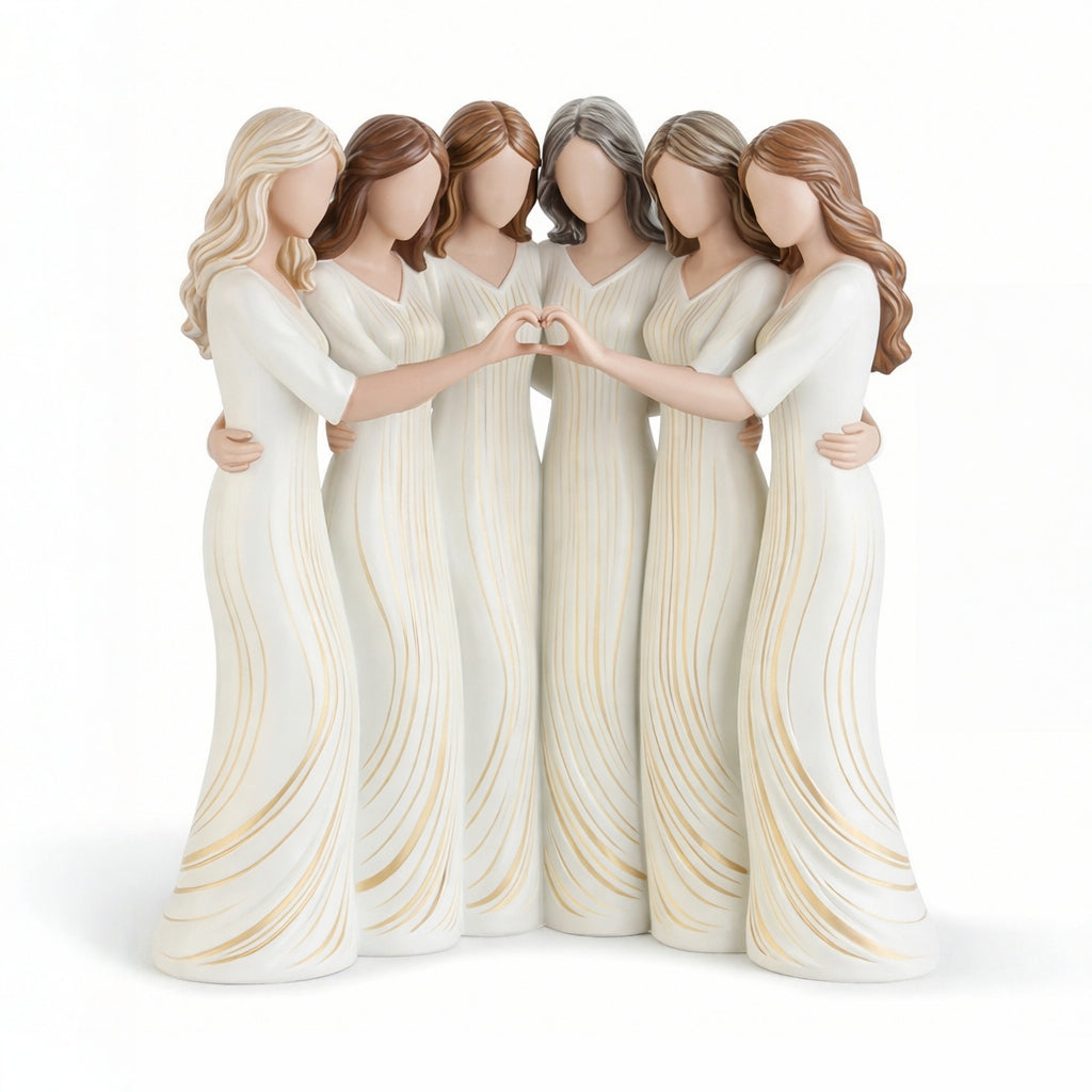 👩👩👧👧Sisters by My Side, Celebrates Friendships Three Sisters Sculpture