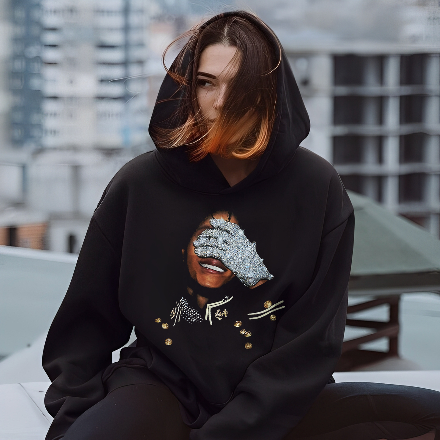 Michael Jackson Printed Vintage Hoodie