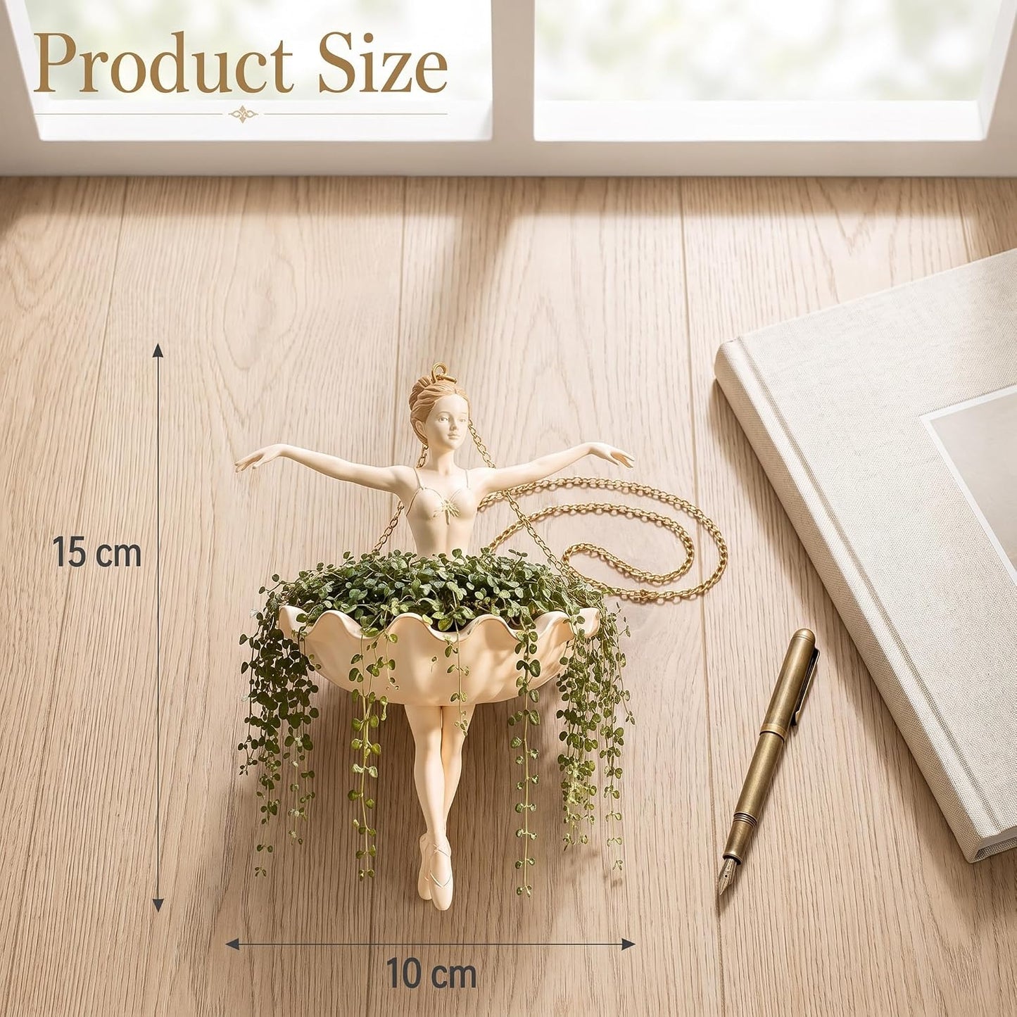 Whimsical Ballet Dancer Hanging Planter – Autumn Garden Decor For Porch & Patio