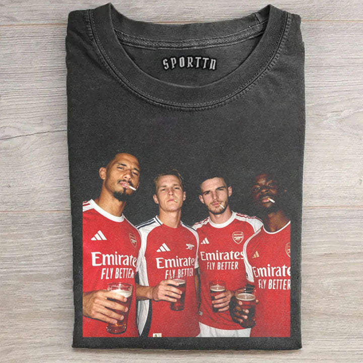William Saliba & Martin Odegaard & Declan Rice & Bukayo Saka Tee