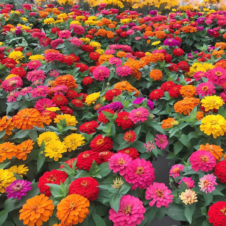 Double Zinnia Mixed Color Seeds