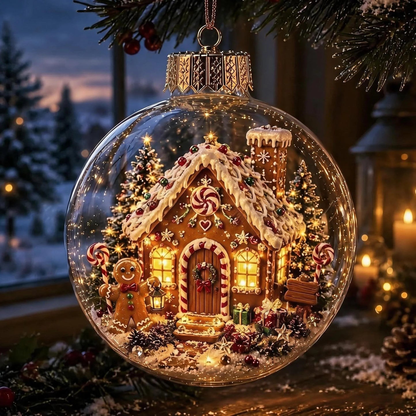 🎉🎉Glowing Christmas Diorama Ornament