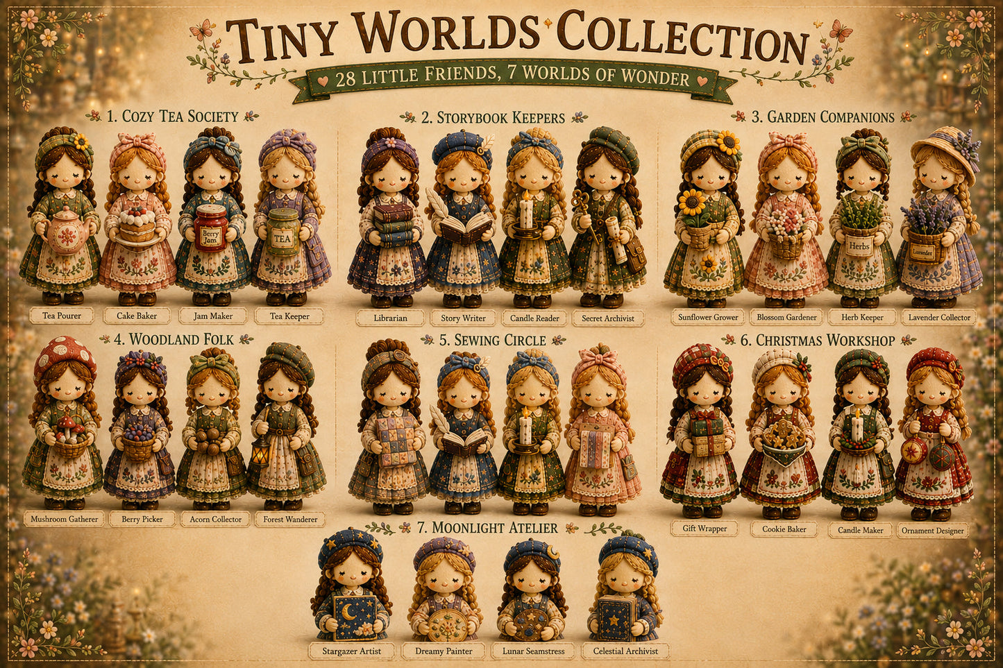 🎁🧵 Tiny Worlds Collection – Patchwork DIY Kit Series