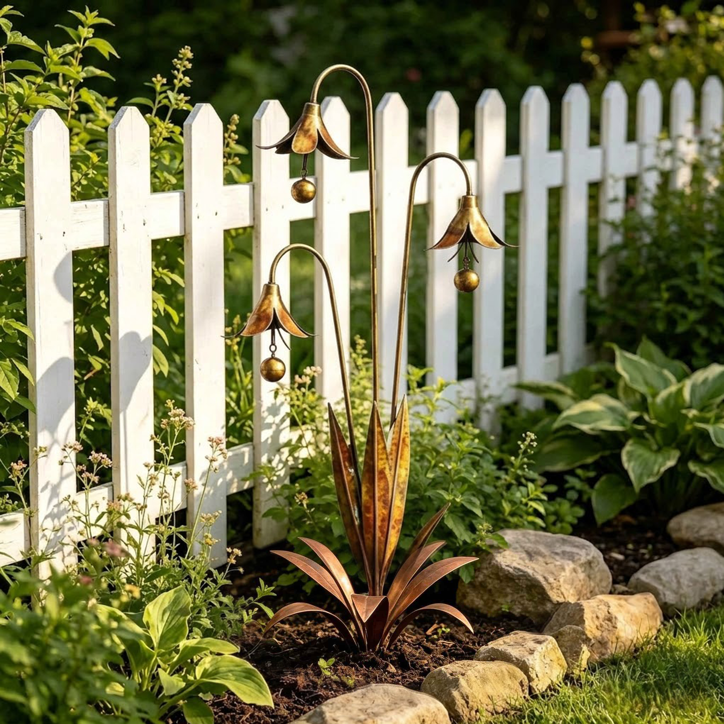 Blue Bellflower Garden Stakes – A Charming Melody for Your Outdoor Space