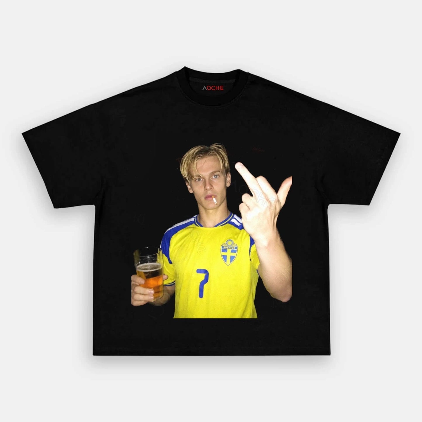 Sweden Football Style Tee 5