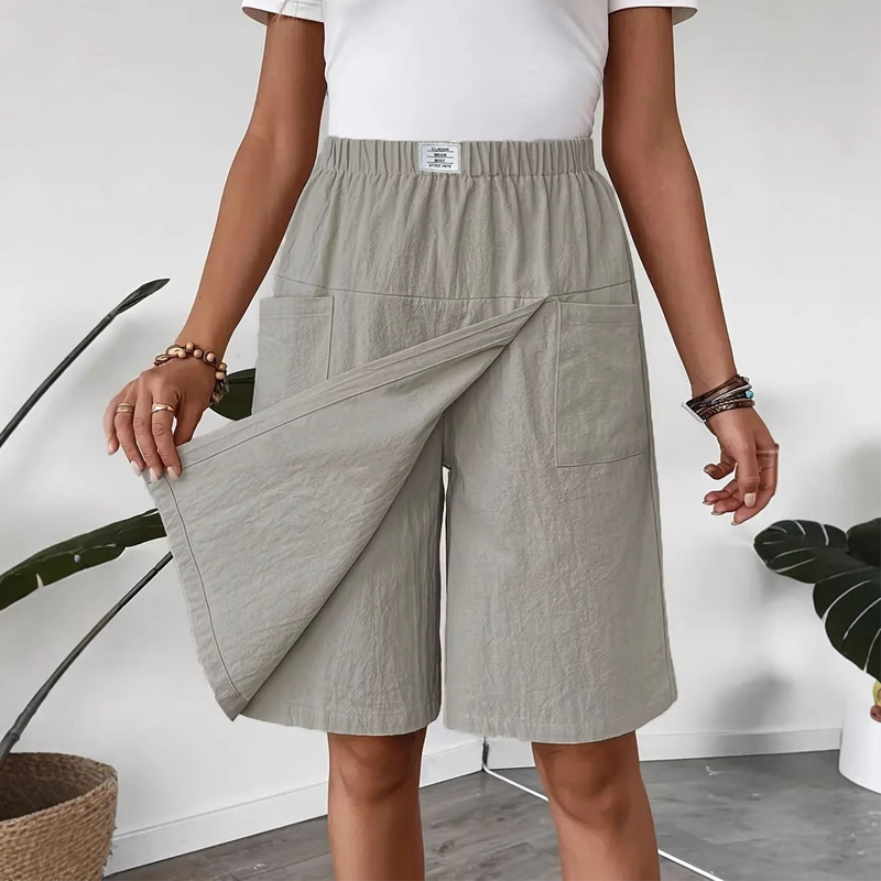 🩳New arrival 75% OFF💥Women's Casual Elastic Waist Wrap Skort