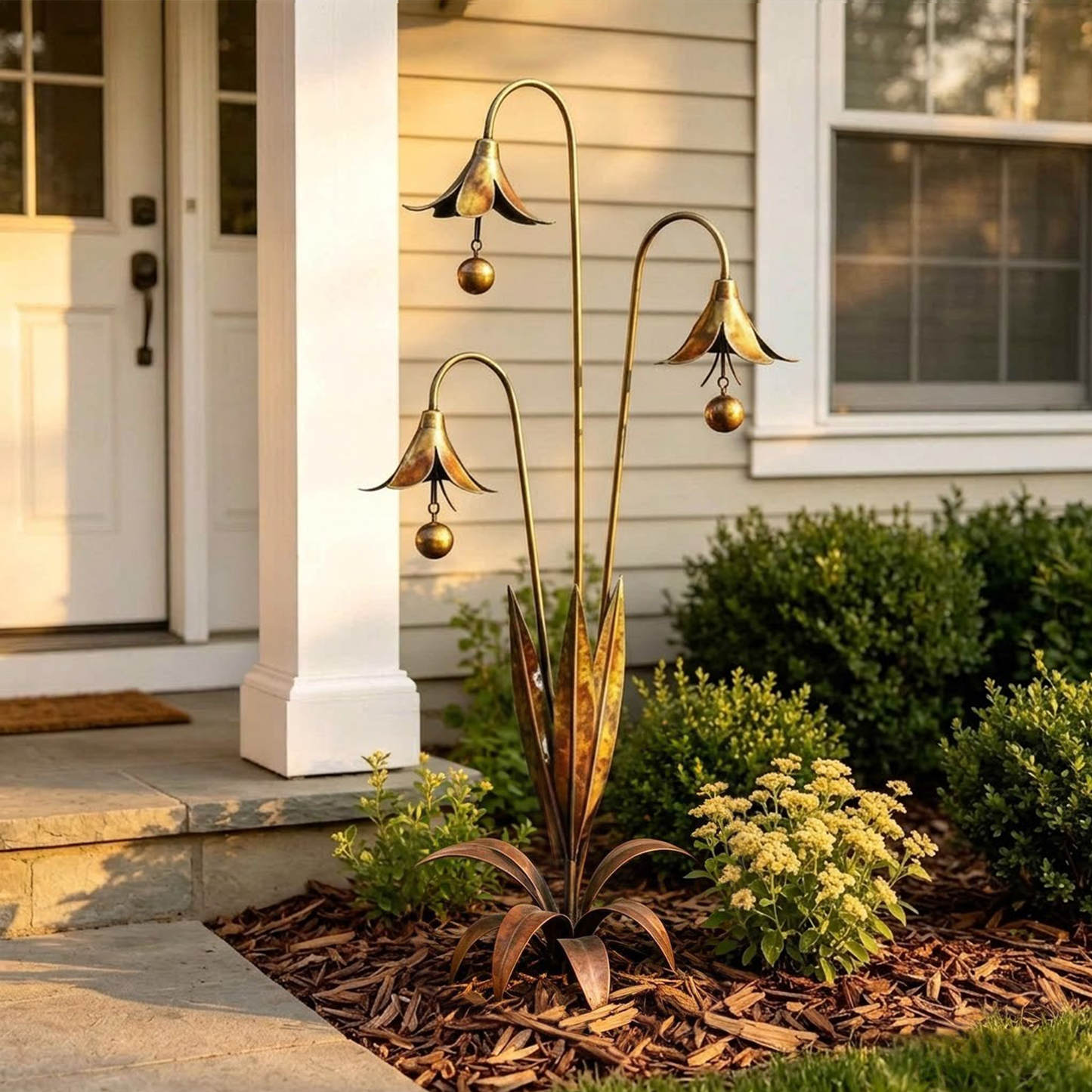 Blue Bellflower Garden Stakes – A Charming Melody for Your Outdoor Space