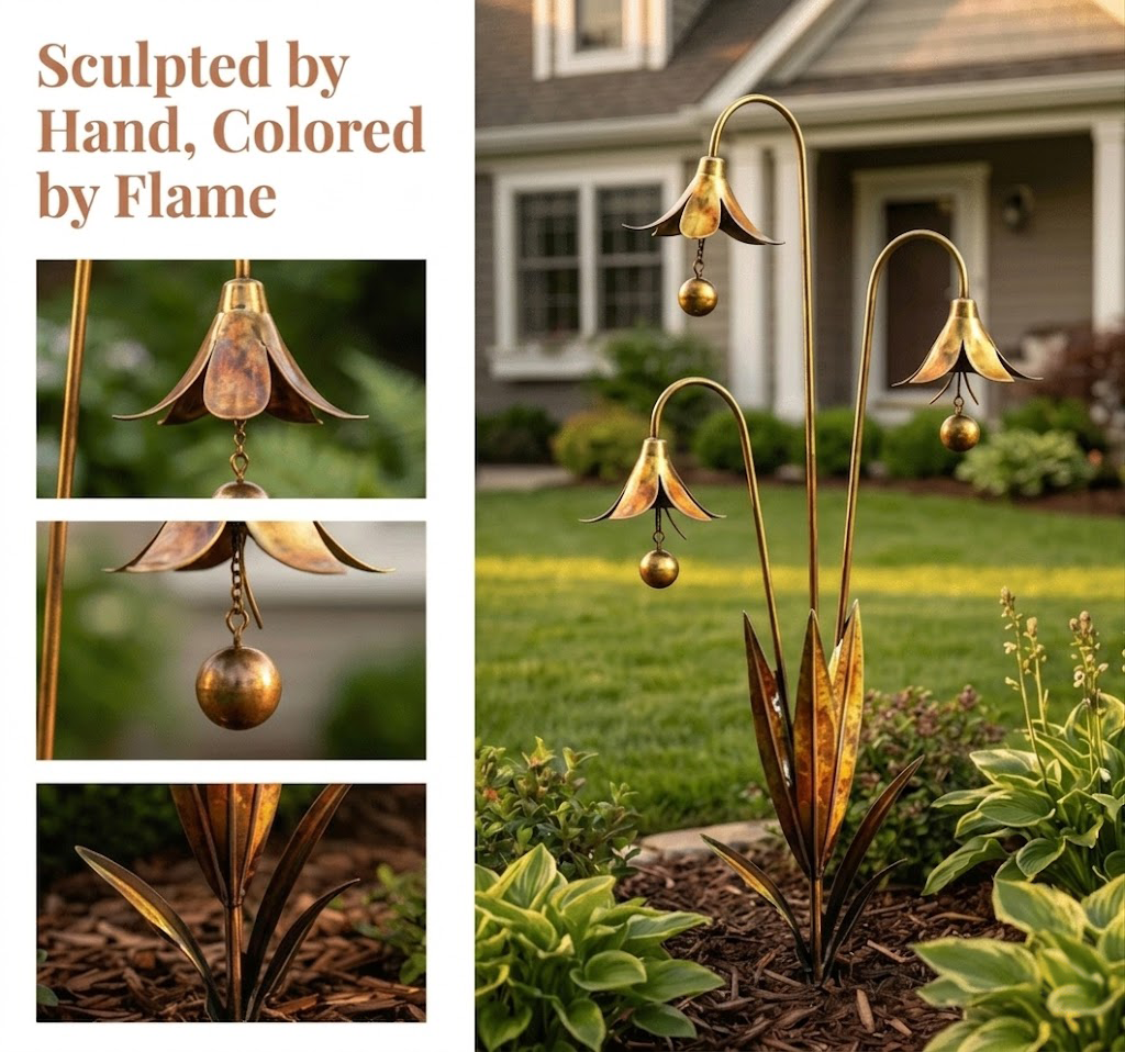 Blue Bellflower Garden Stakes – A Charming Melody for Your Outdoor Space
