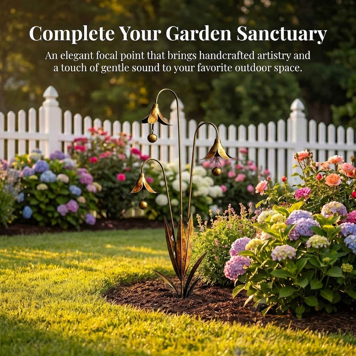 Blue Bellflower Garden Stakes – A Charming Melody for Your Outdoor Space