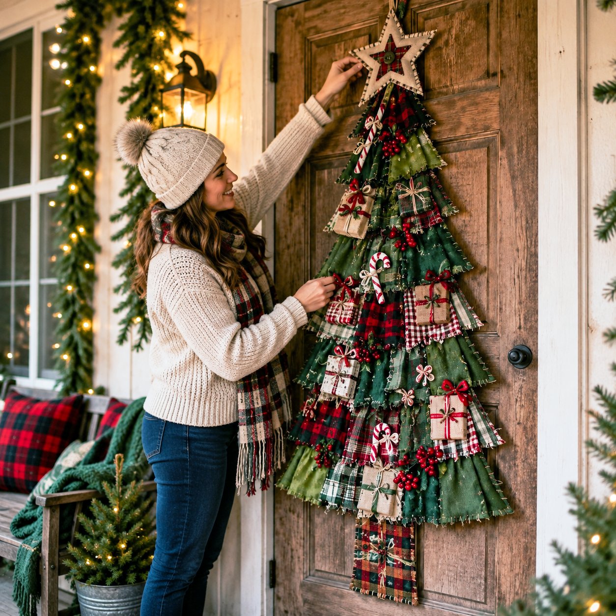 🎄 Christmas Patchwork Tree Door Hanging DIY Kit
