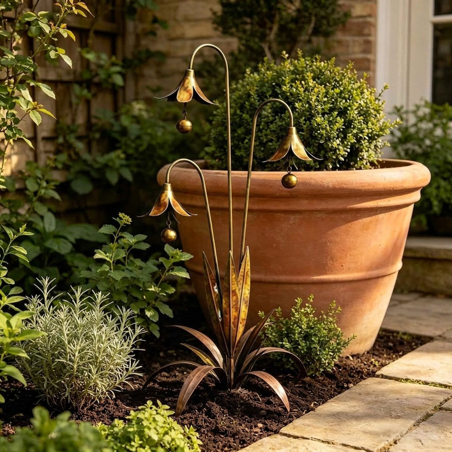 Blue Bellflower Garden Stakes – A Charming Melody for Your Outdoor Space