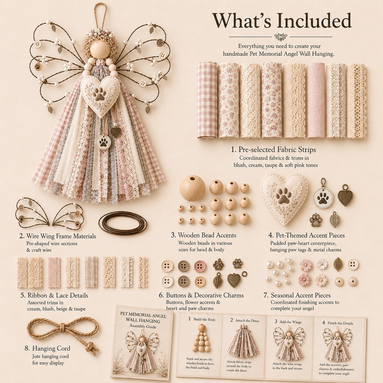 🪽Angel Fabric Hanging DIY Kit🪽