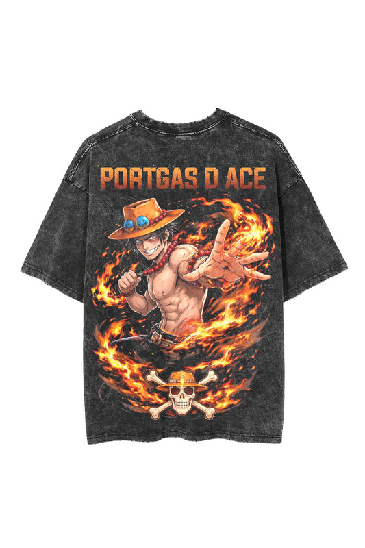 One Piece Ace Washing T-Shirt