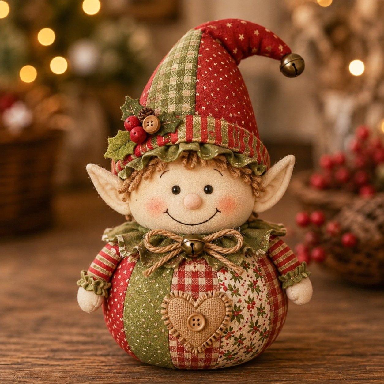 🎄🎅Patchwork Fabric Doll DIY Kit