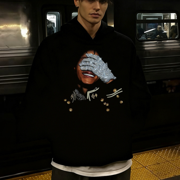 Michael Jackson Printed Men's Hoodie(Double-sided Print)