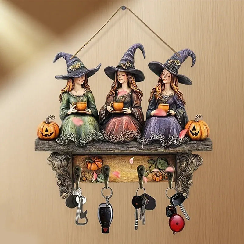 🎃Spellbinding Halloween Witches Wall Decor With Hooks