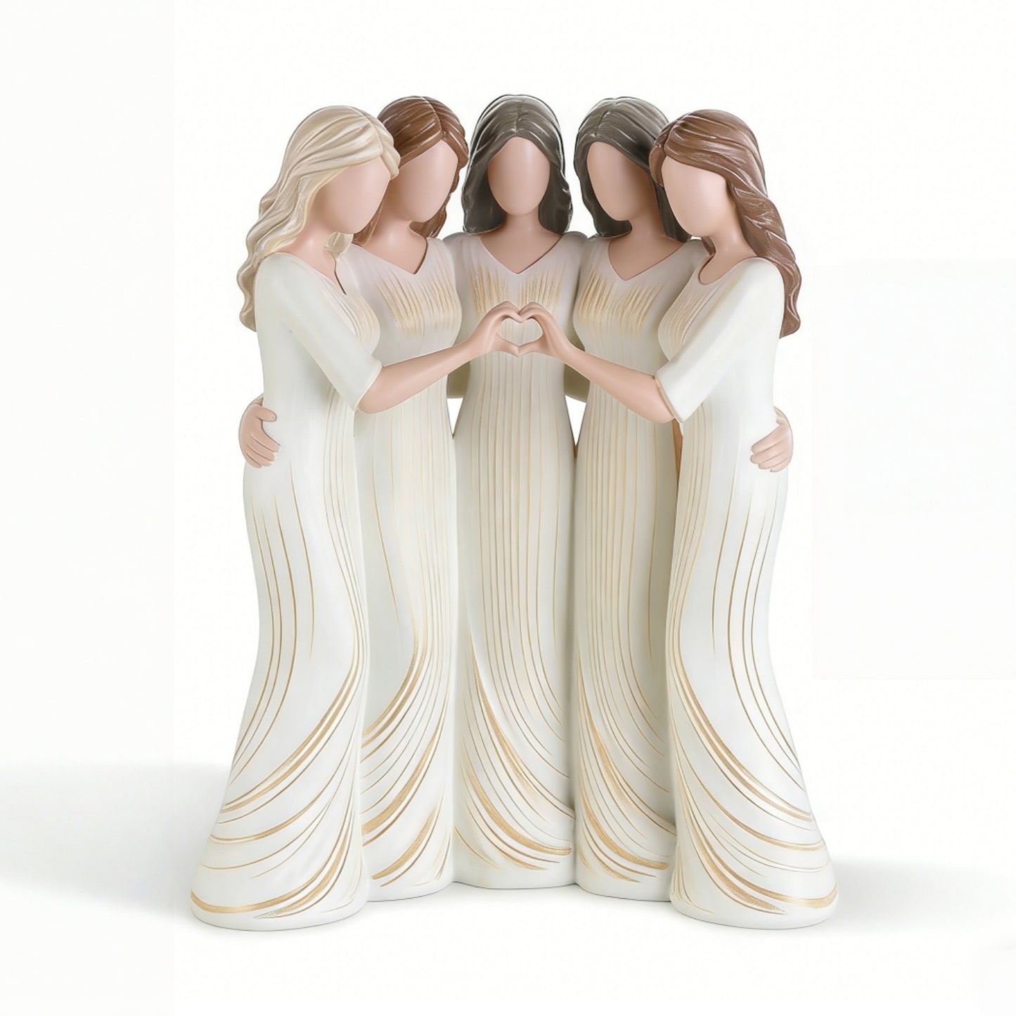 👩‍👩‍👧‍👧Sisters by My Side, Celebrates Friendships Three Sisters Sculpture