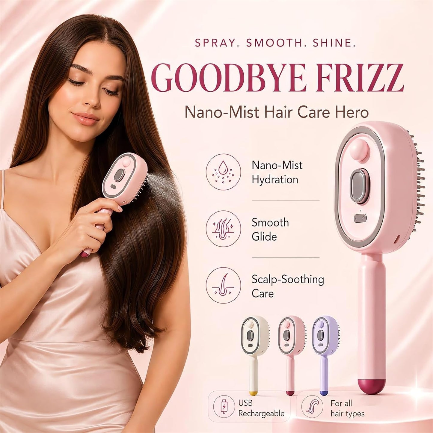 ✨3-in-1 Electric Spray Massage & Self-Cleaning Brush