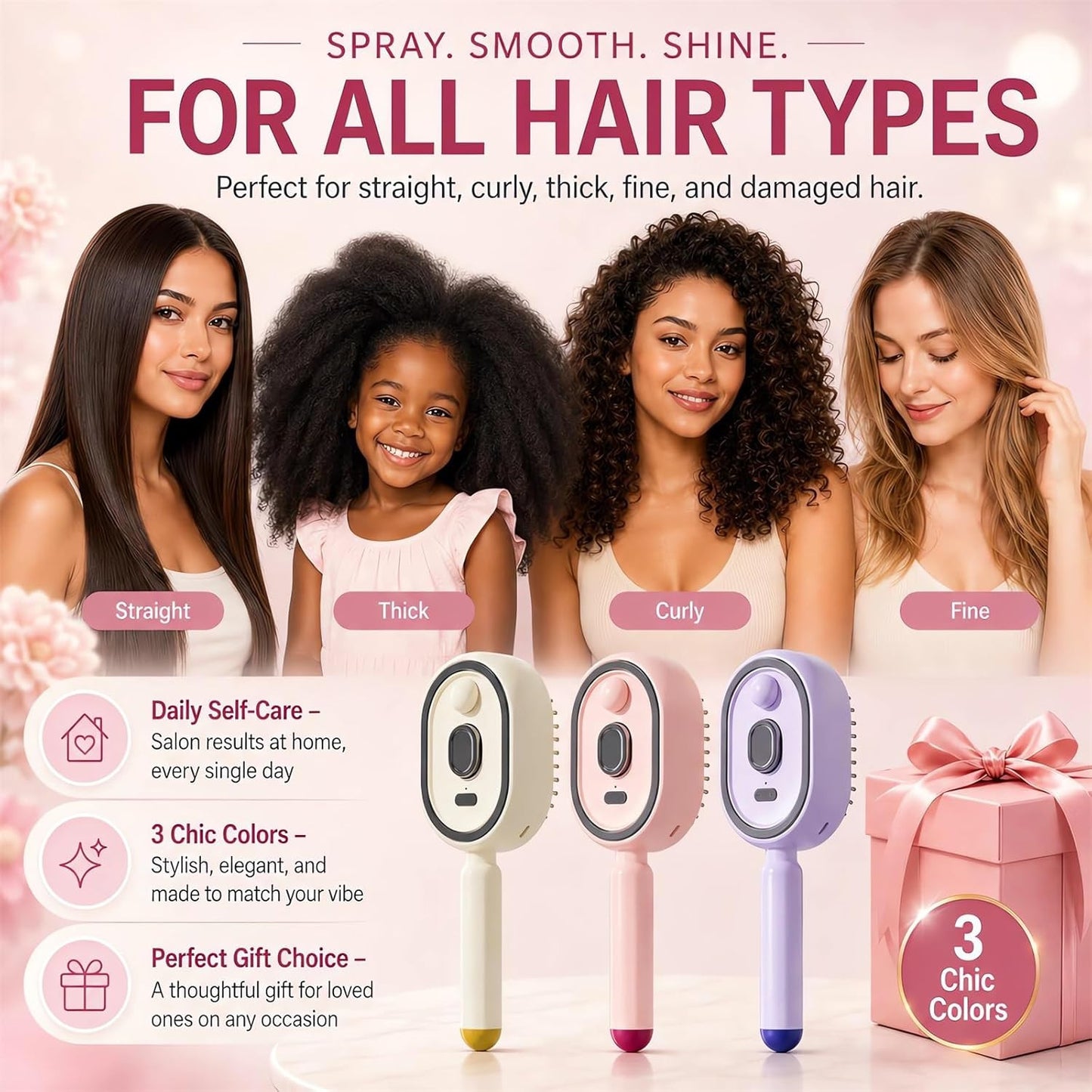 ✨3-in-1 Electric Spray Massage & Self-Cleaning Brush