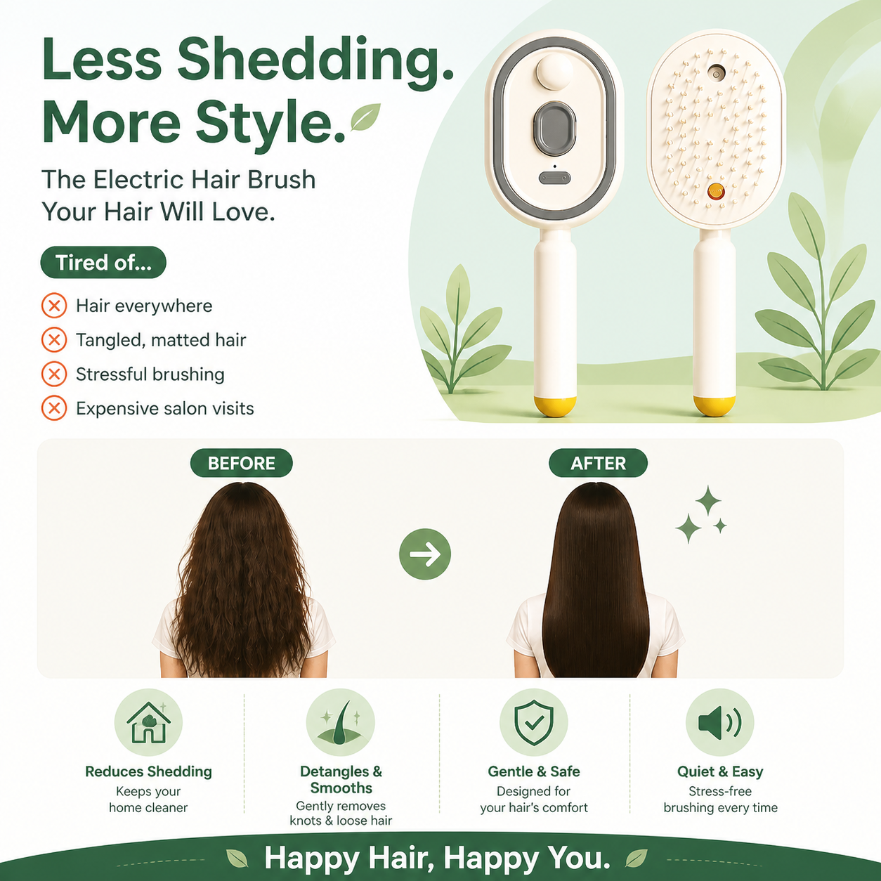 Moisture Spray Hair Massage Comb