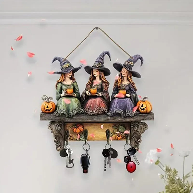 🎃Spellbinding Halloween Witches Wall Decor With Hooks