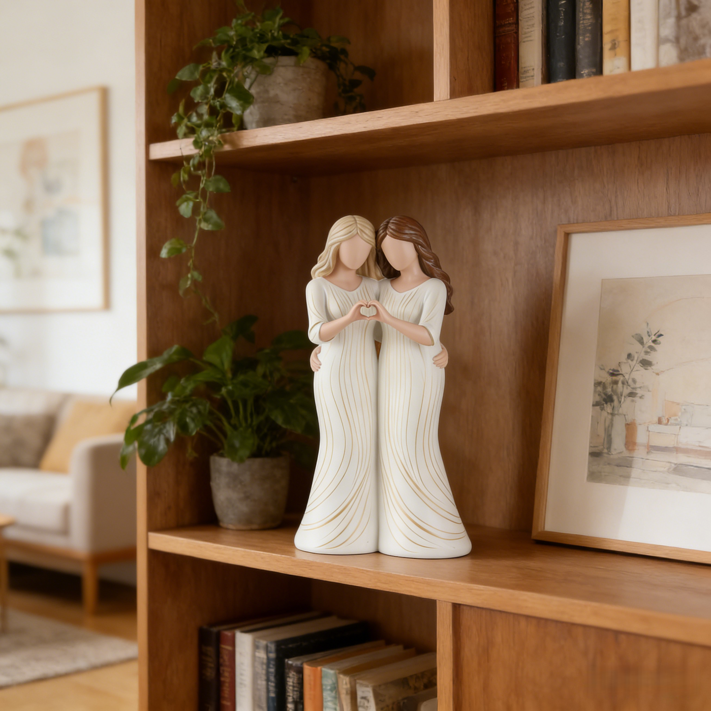 👩‍👩‍👧‍👧Sisters by My Side, Celebrates Friendships Three Sisters Sculpture