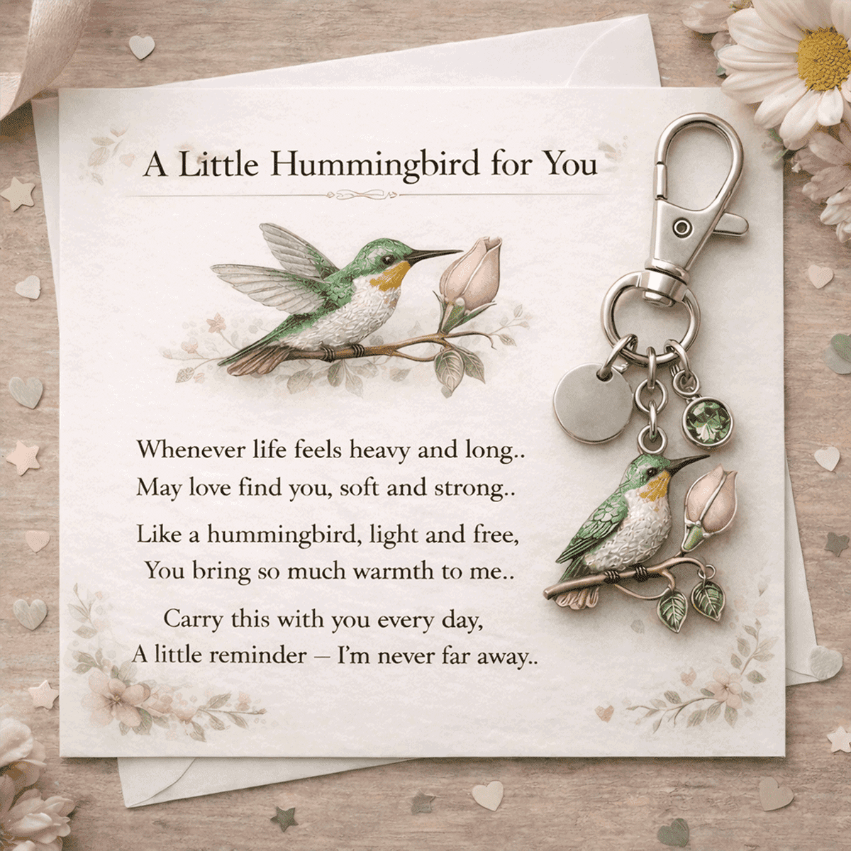 💝A Little Hummingbird for You keychain-A Meaningful Mother’s Day Gift Filled with Love & Comfort
