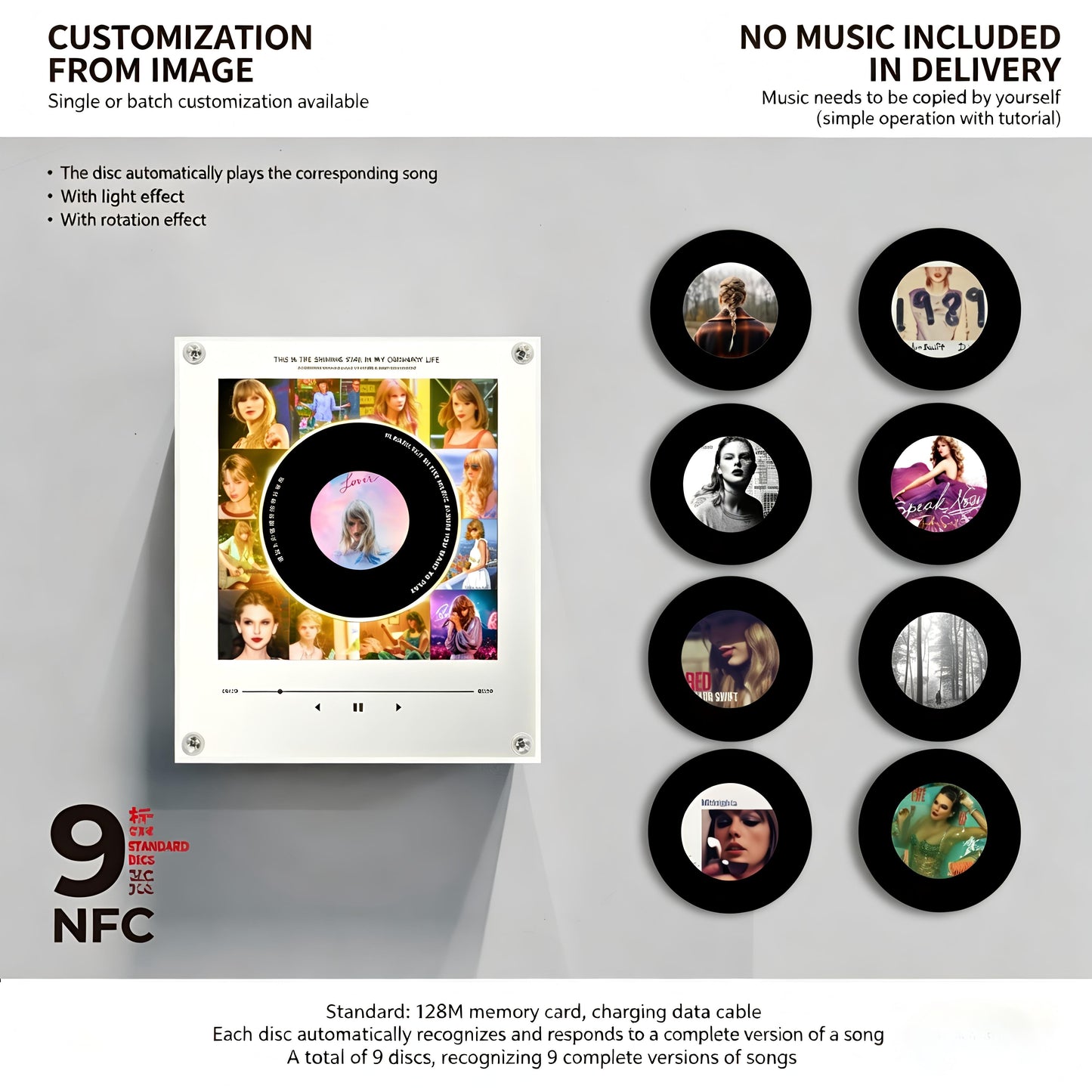 🎤 Iconic Music Legend NFC Fridge Magnet Music Player | Retro Vinyl Decor Gift Set 🎵