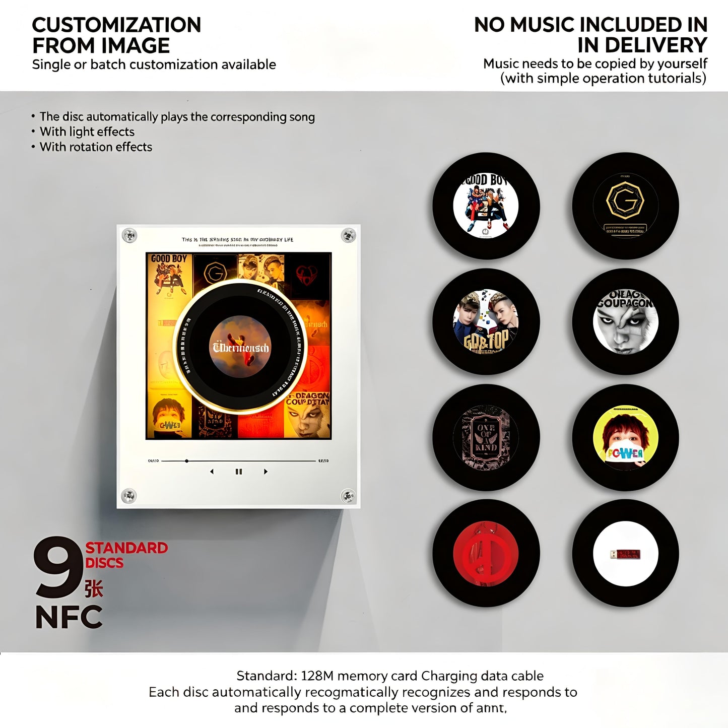 🎤 Iconic Music Legend NFC Fridge Magnet Music Player | Retro Vinyl Decor Gift Set 🎵