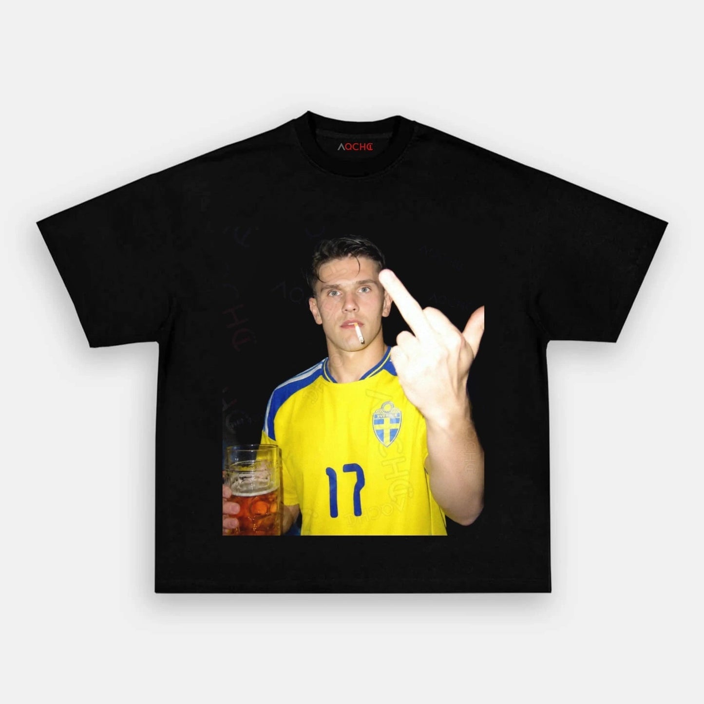 Sweden Football Style Tee 9