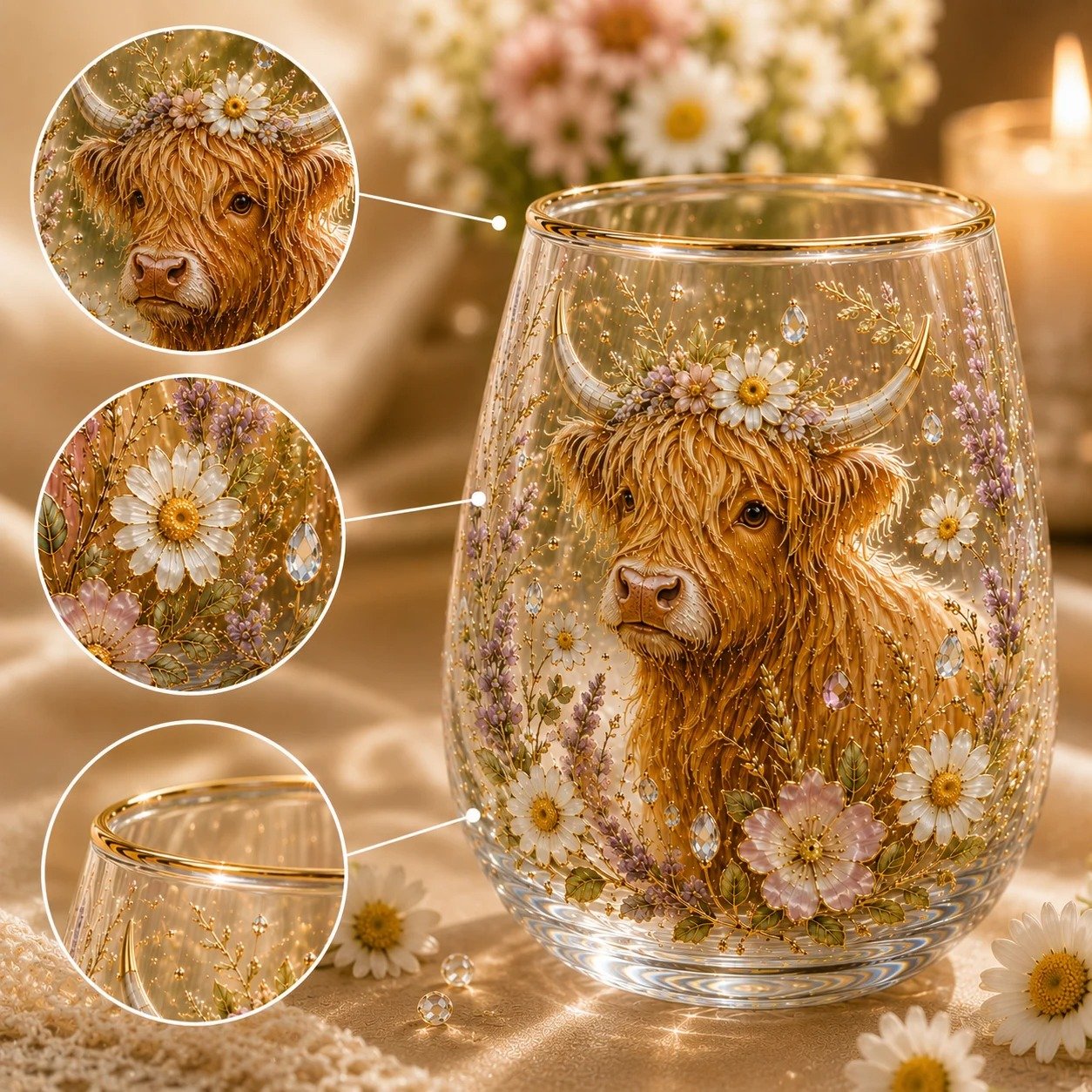 🌸🌿 Limited Edition 2026 Garden Morning Bliss Glass Tea Cup☀️☕