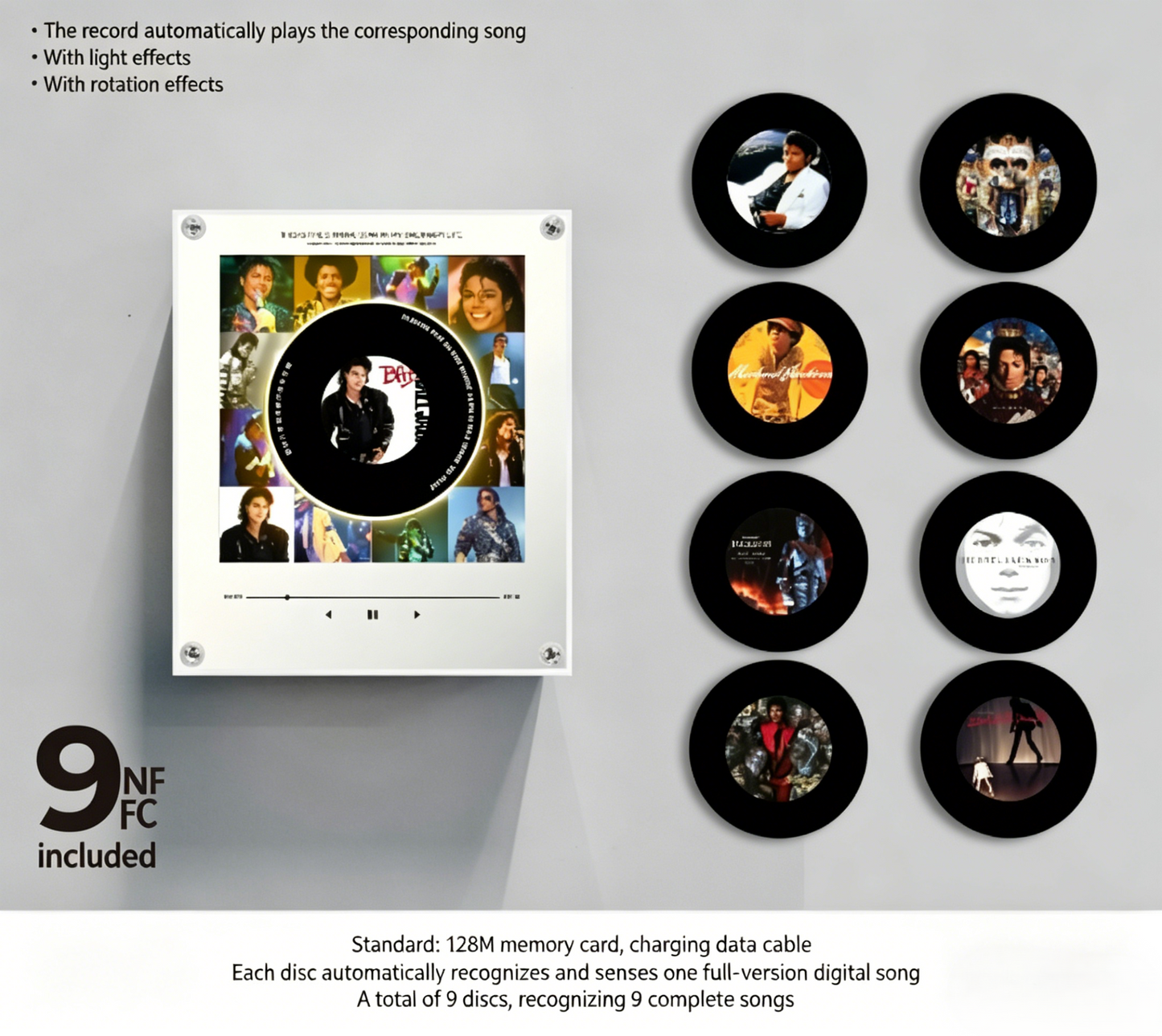 🎤 Iconic Music Legend NFC Fridge Magnet Music Player | Retro Vinyl Decor Gift Set 🎵
