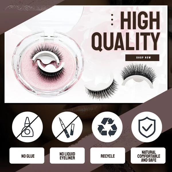 WATERPROOF ！SELF-ADHESIVE EYELASHES