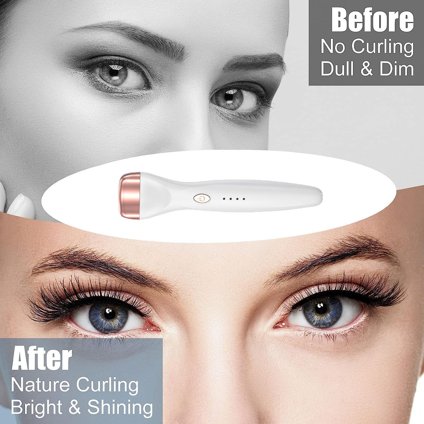 👑2024 New 5D Push Heated Eyelash Curler