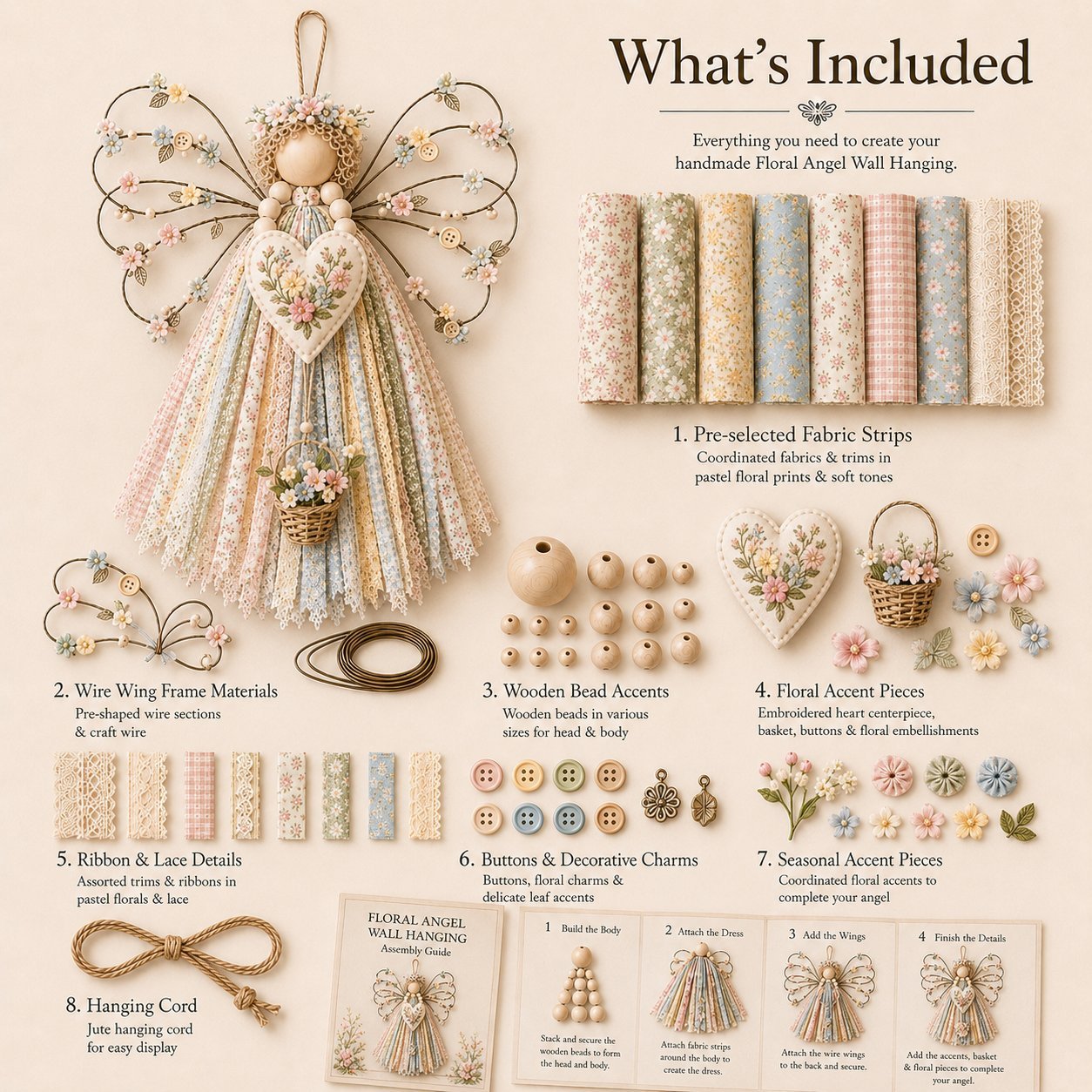 🪽Angel Fabric Hanging DIY Kit🪽