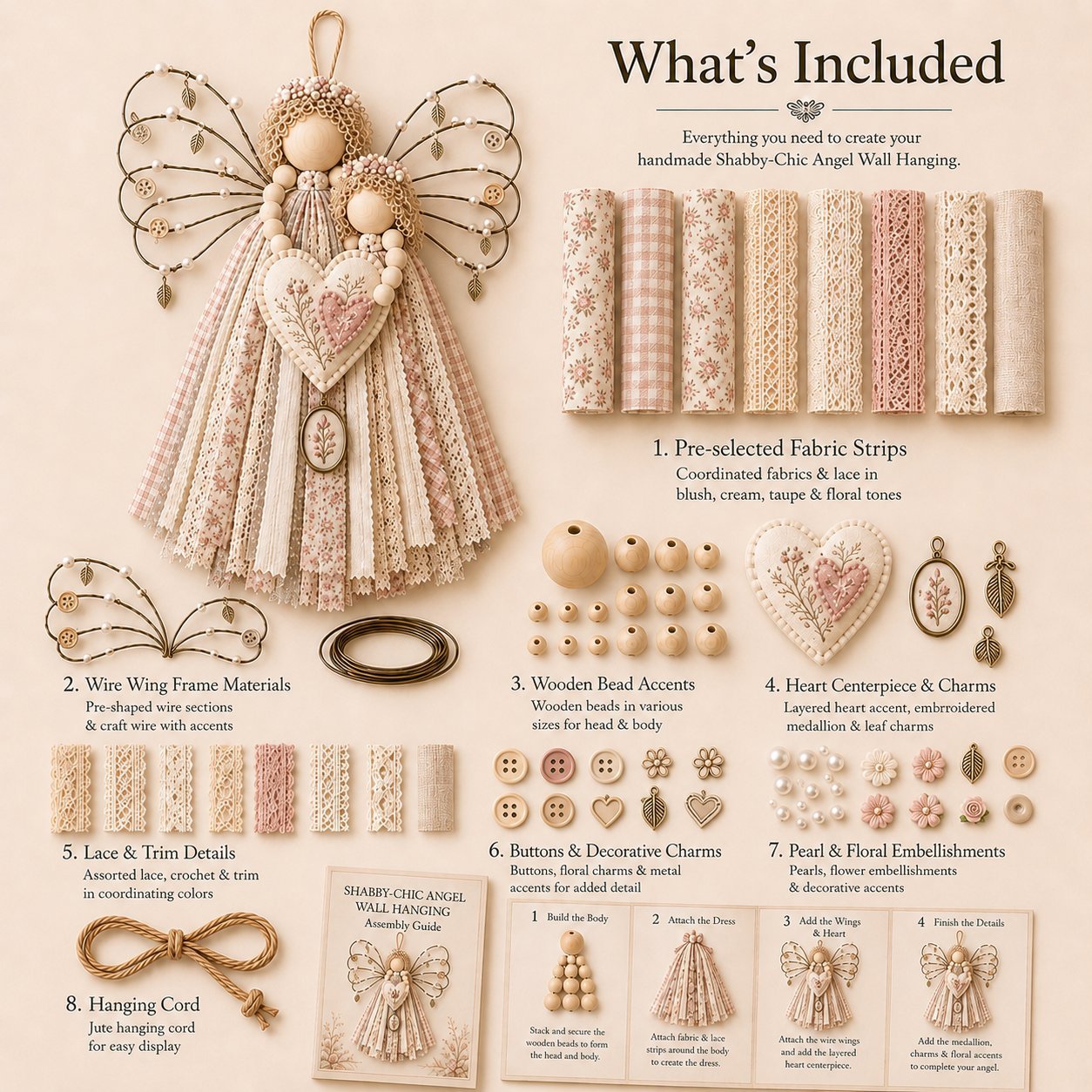 🪽Angel Fabric Hanging DIY Kit🪽