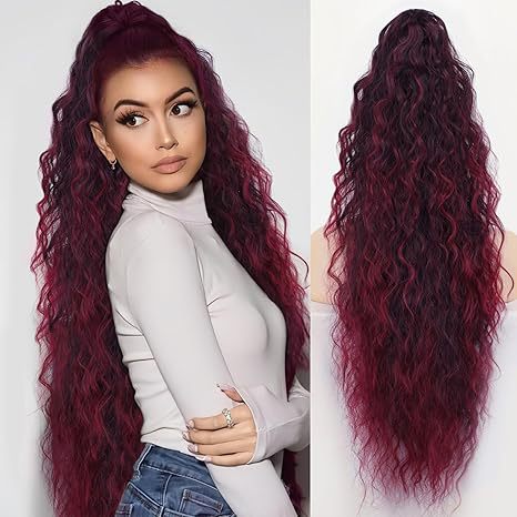 🔥Curly Wavy Frizzy Hair Extension with Ponytail