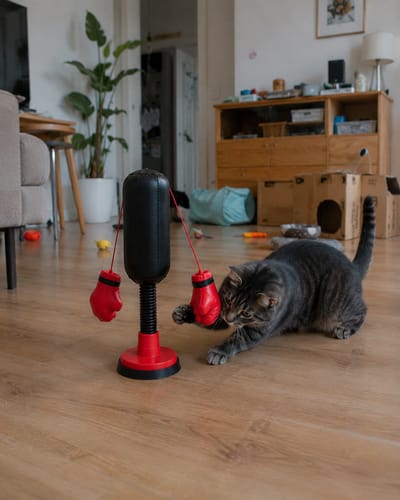 😹🥊Keeps indoor cats active🥊Mini Cat Punching Bag