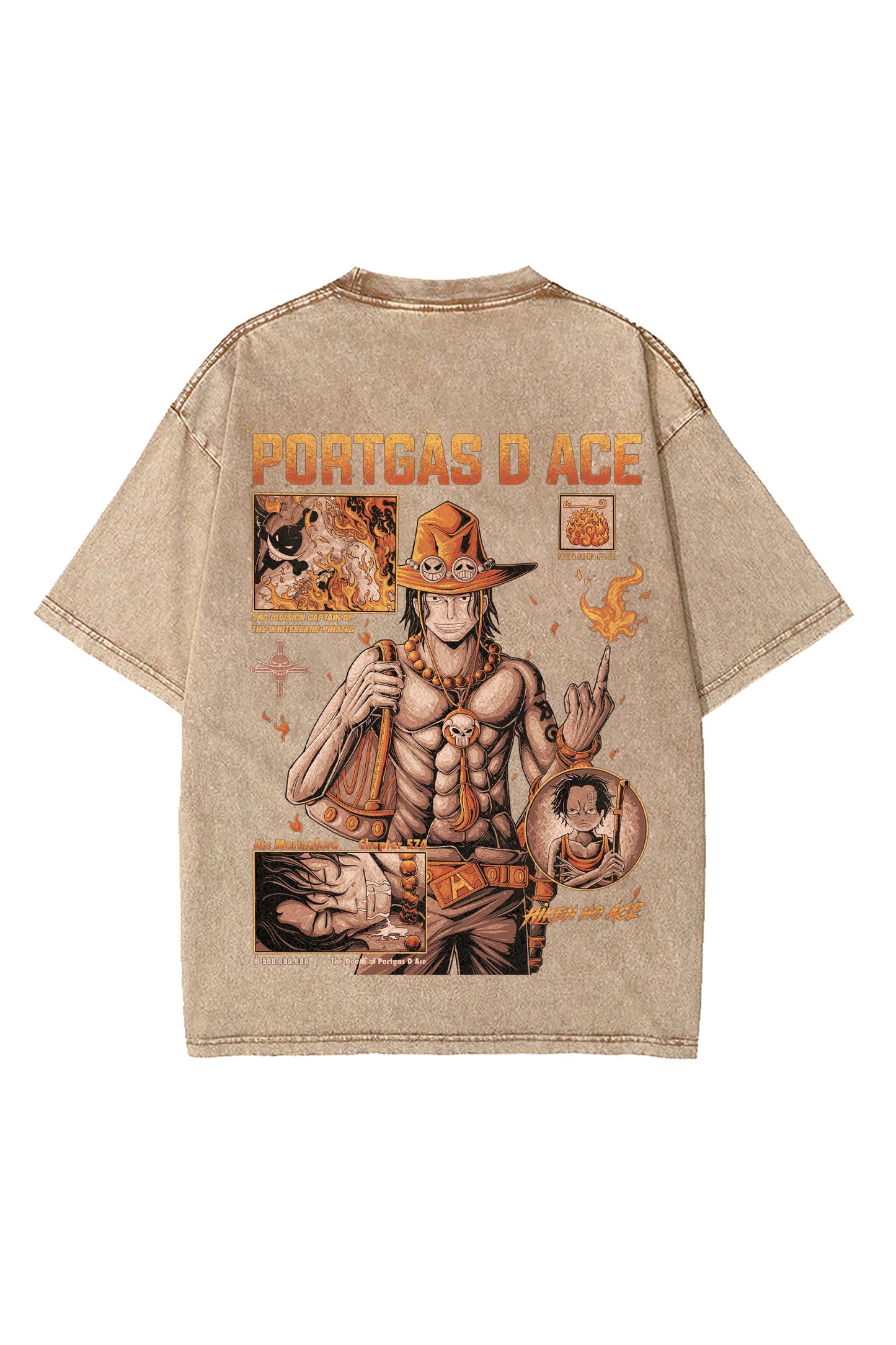 One Piece Ace Washing T-Shirt