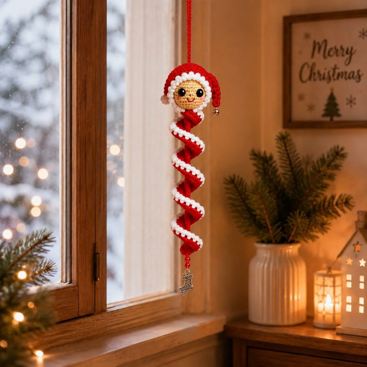 🎅🌲Crochet Snowman Spiral Oranment DIY Kit