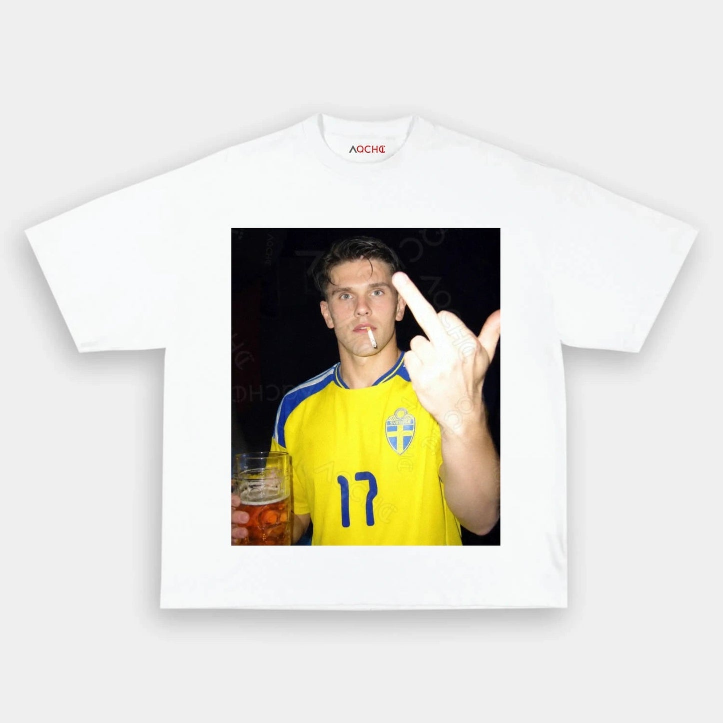 Sweden Football Style Tee 9