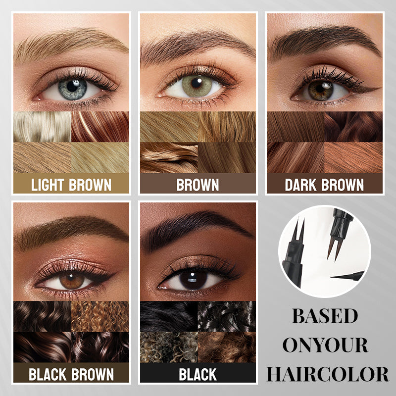 2 in 1 Liquid Eyebrow Pen -- Waterproof & Sweatproof