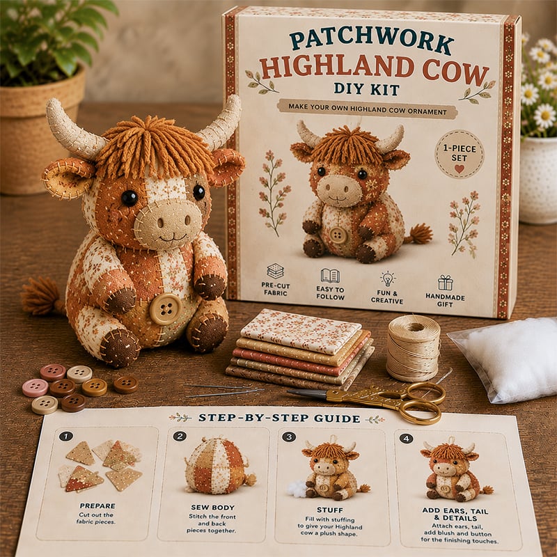 🧵DIY Patchwork Animal Kit – Create Your Own Adorable Animals