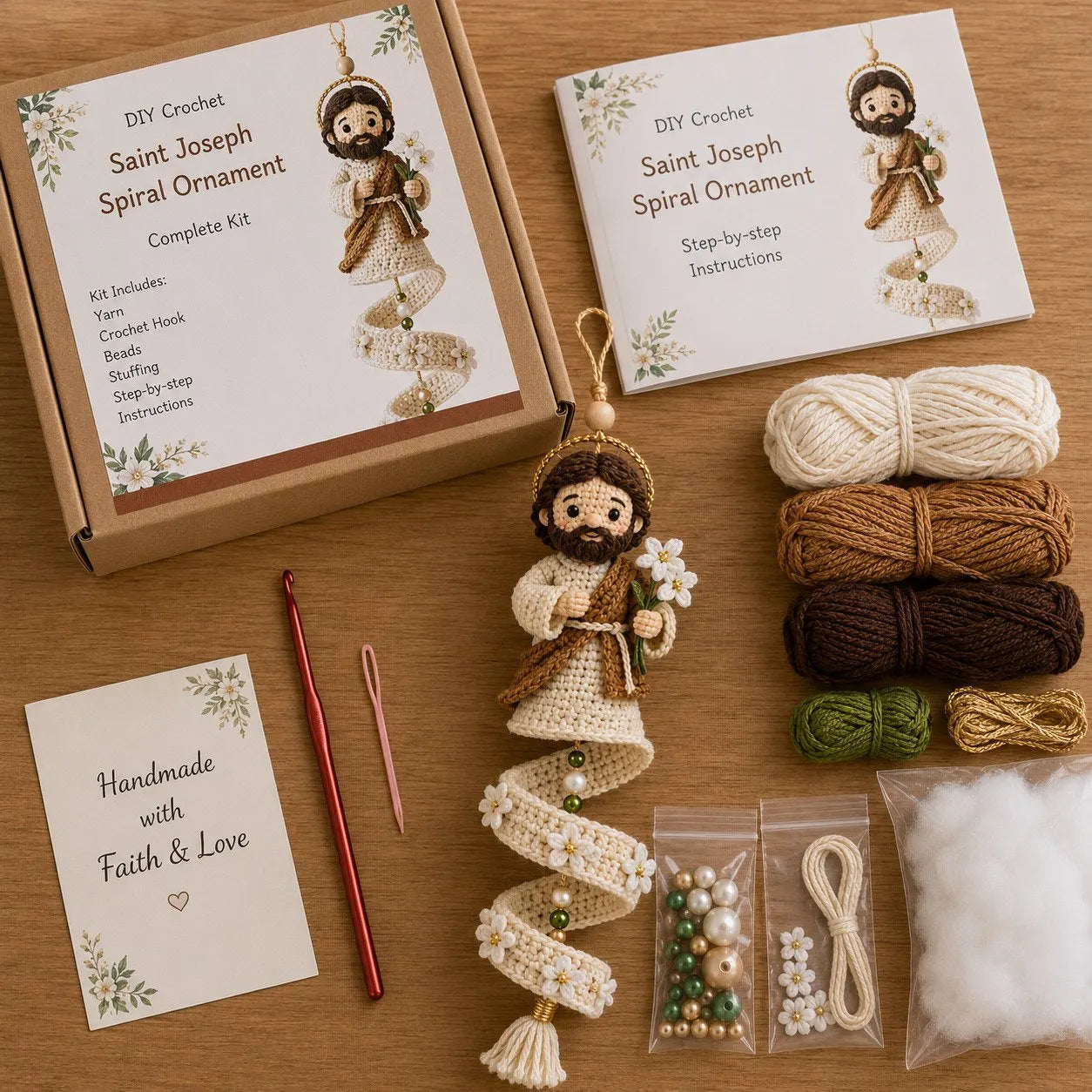 🔥 LAST DAY: 50% OFF – ✨ DIY crochet kit for a spiral Madonna pendant – create your own heavenly keepsake 🙏🧶