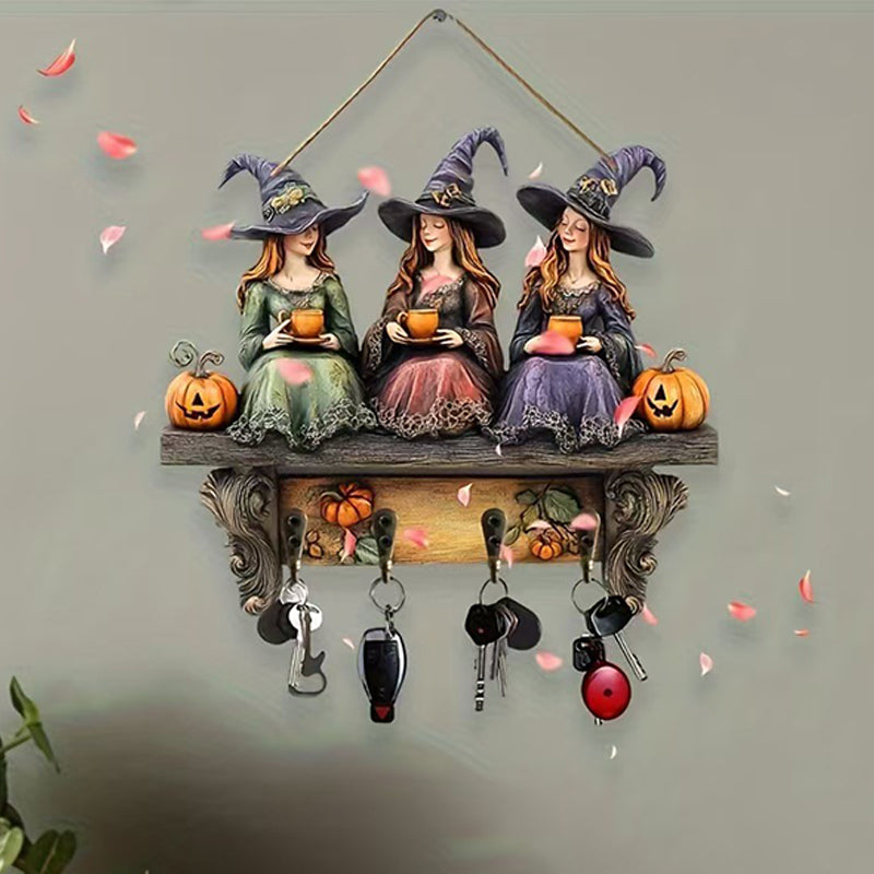 🎃Spellbinding Halloween Witches Wall Decor With Hooks
