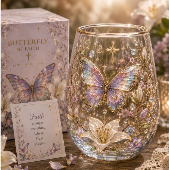 🌸🌿 Limited Edition 2026 Garden Morning Bliss Glass Tea Cup☀️☕