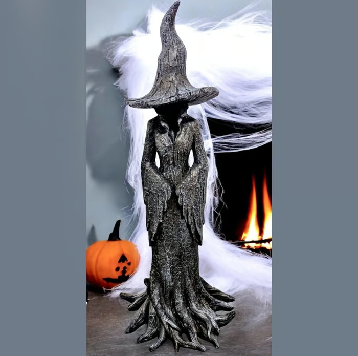 🧙‍♀️Hand-Painted Enchanting Witch Statue✨