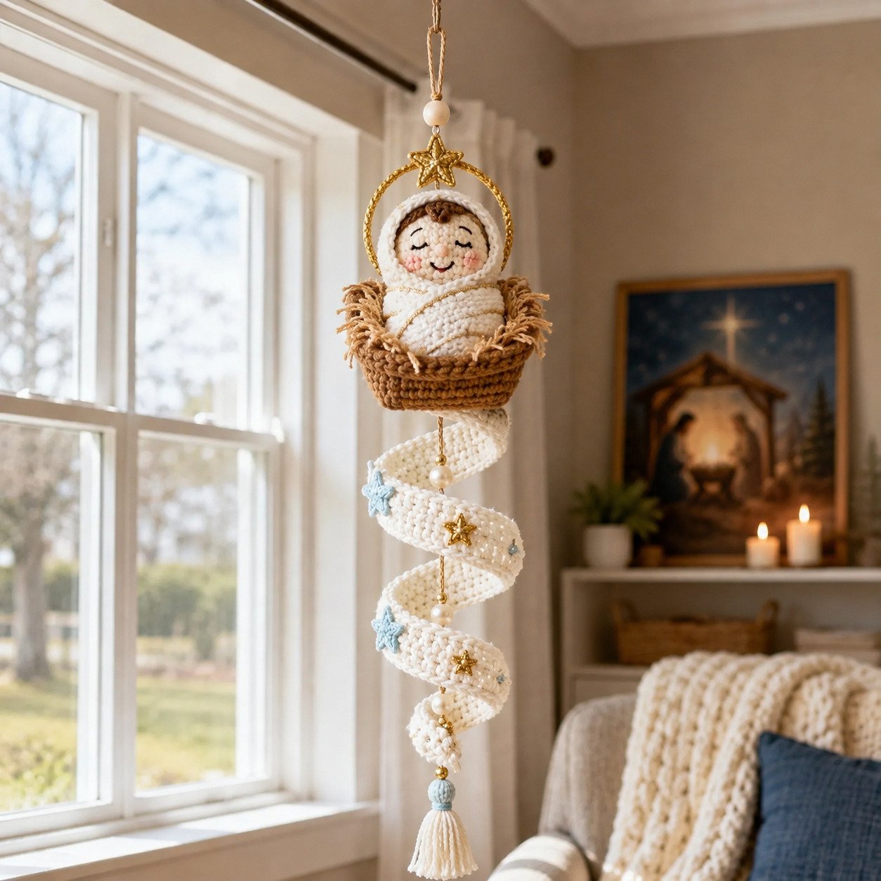 🔥 LAST DAY: 50% OFF – ✨ DIY crochet kit for a spiral Madonna pendant – create your own heavenly keepsake 🙏🧶