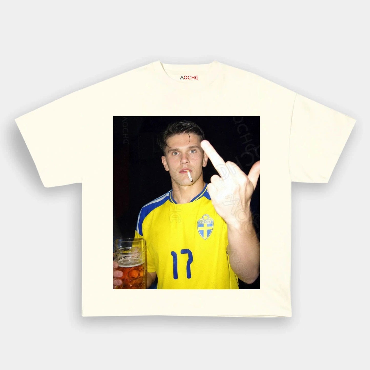 Sweden Football Style Tee 9