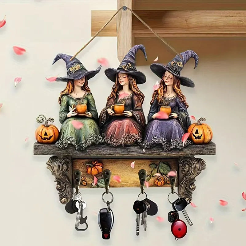 🎃Spellbinding Halloween Witches Wall Decor With Hooks